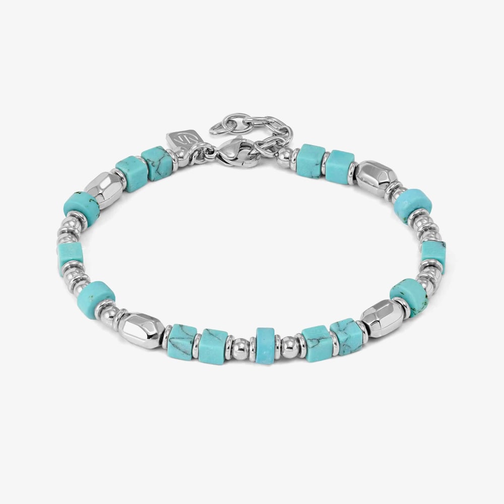 Nomination InstinctStyle Stainless Steel &amp; Turquoise Stones Infinity Bracelet 027936/003