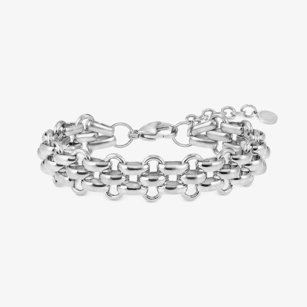 Nomination Wear &amp; Style Stainless Steel Alternating Link Chain Bracelet 134500/001