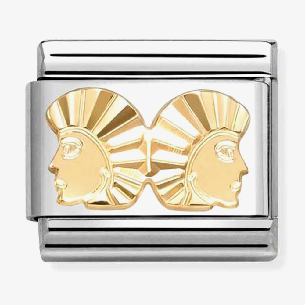 Nomination Composable Classic Etched Starsign Gemini Charm 030167/03