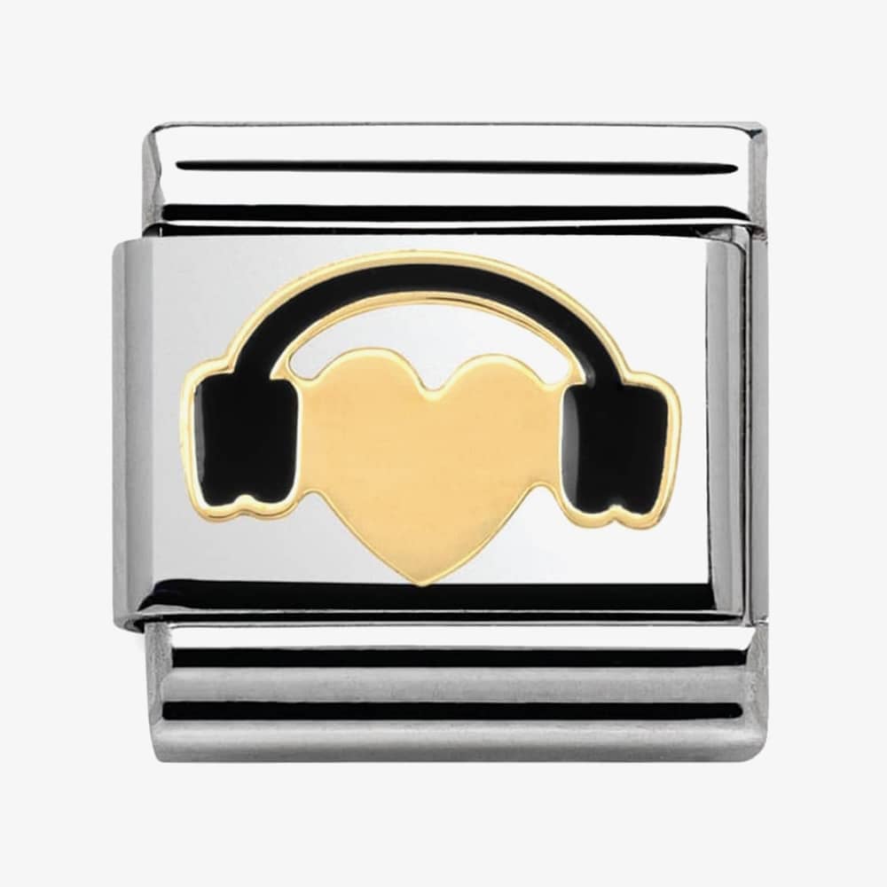 Product photograph of Nomination Classic Gold Valentine Heart Headphones 030283 01 from The Jewel Hut