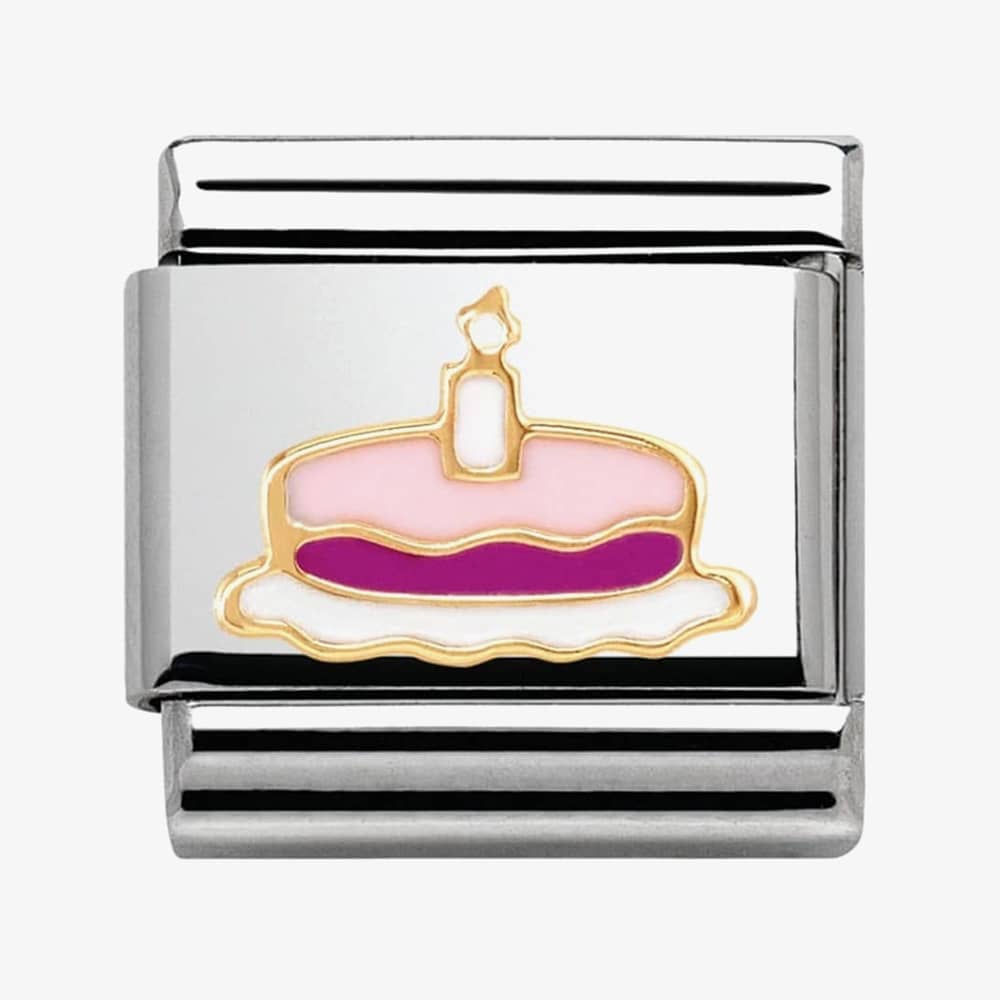 Product photograph of Nomination Classic Gold Madame Monsieur Birthday Cake 030285 05 from The Jewel Hut