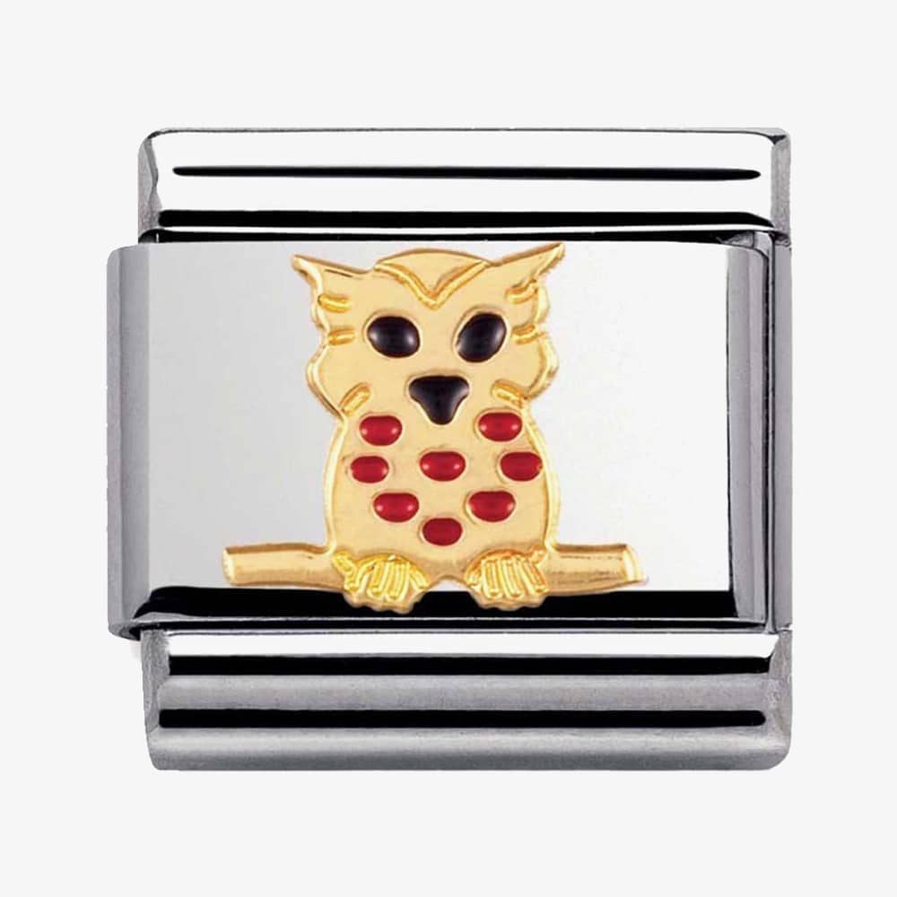 Nomination CLASSIC Gold Animals Owl Charm 030211/10