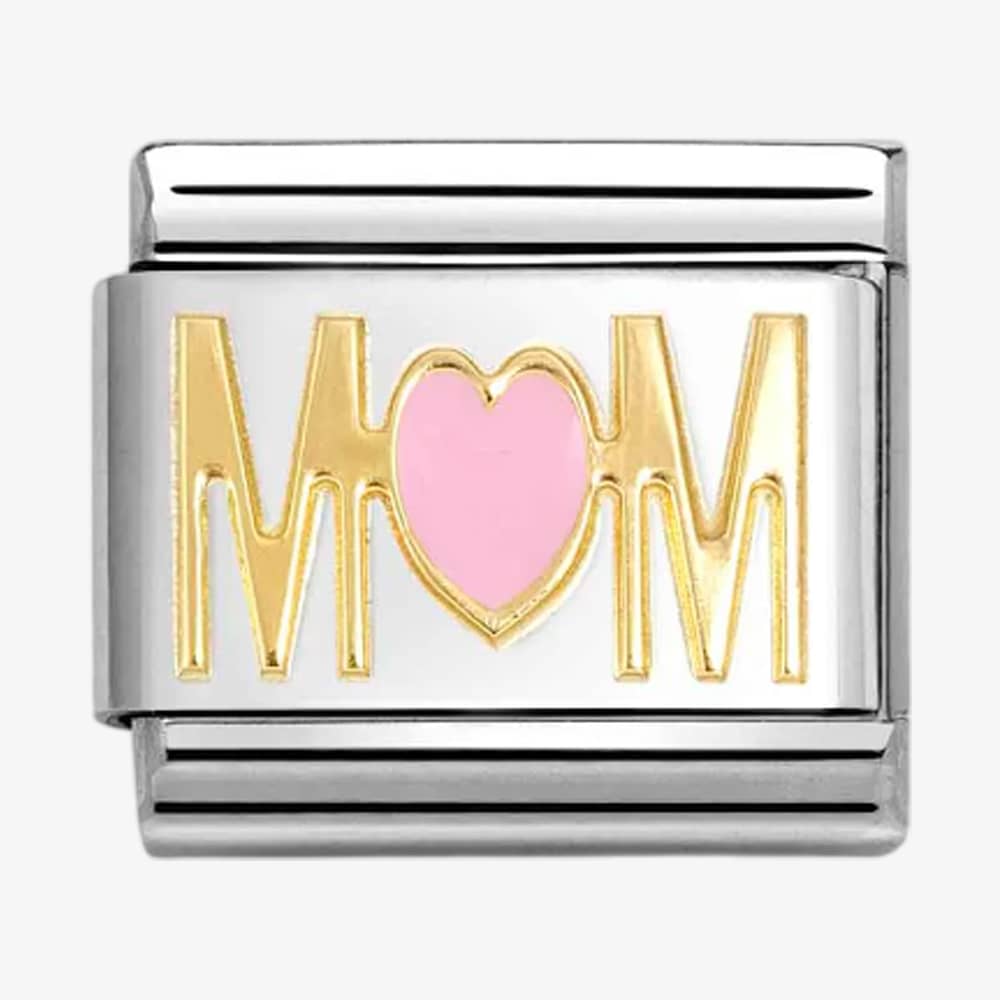 Product photograph of Nomination Classic Mom With Pink Enamel Charm 030272 84 from The Jewel Hut