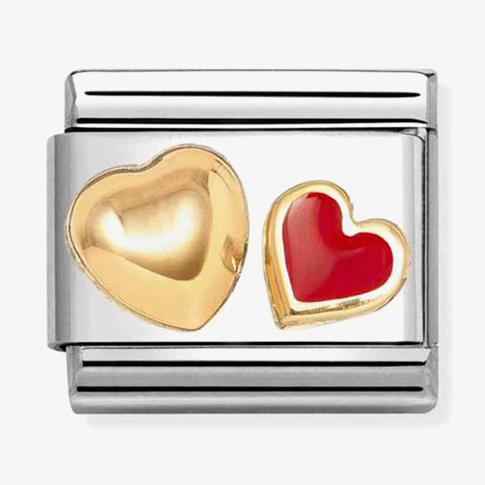 Nomination Gold Red Heart Charm