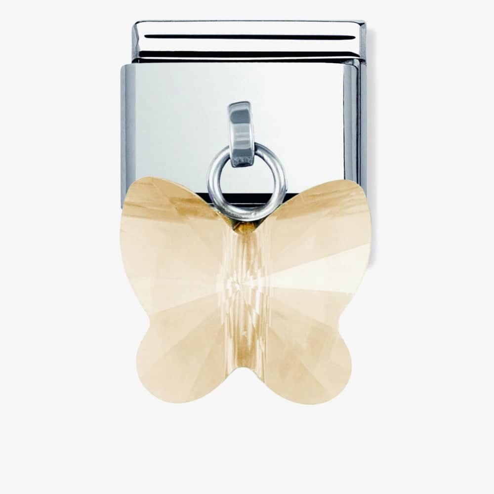 Product photograph of Nomination Classic Butterfly Champagne Charm 030604 21 from The Jewel Hut