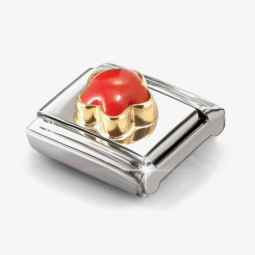 Nomination Classic Composable Link Red Coral Flower Charm 030522/11