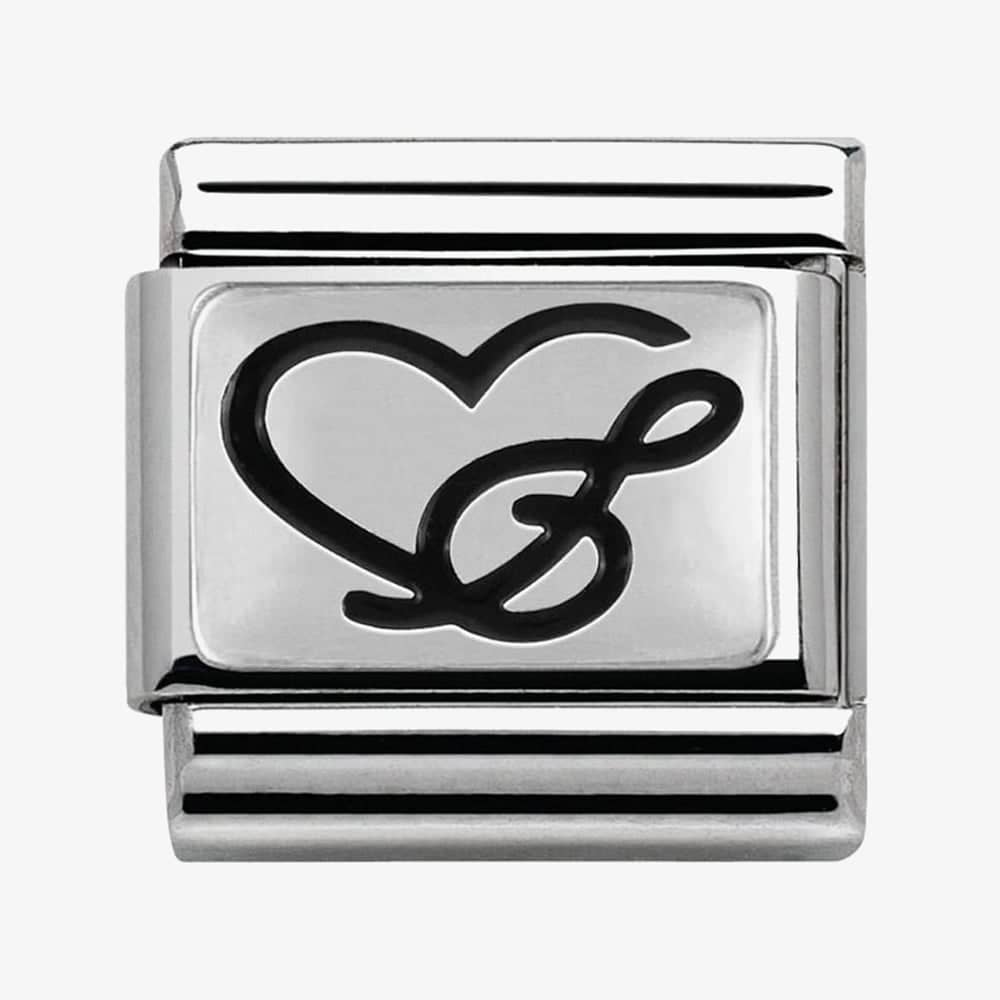 Nomination CLASSIC Silvershine Valentine Treble Clef Heart Charm 330102/04