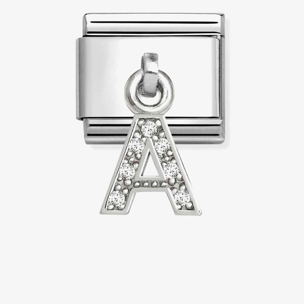 Nomination CLASSIC Silvershine Sparkling Letter A Charm 331818/01 *