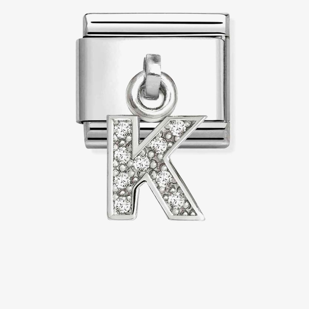 Nomination Silver CZ Dangle K Charm