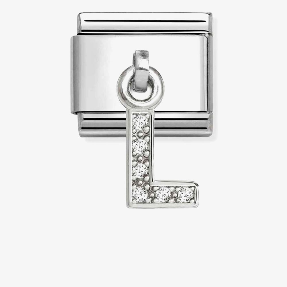 Nomination Silver CZ Dangle L Charm