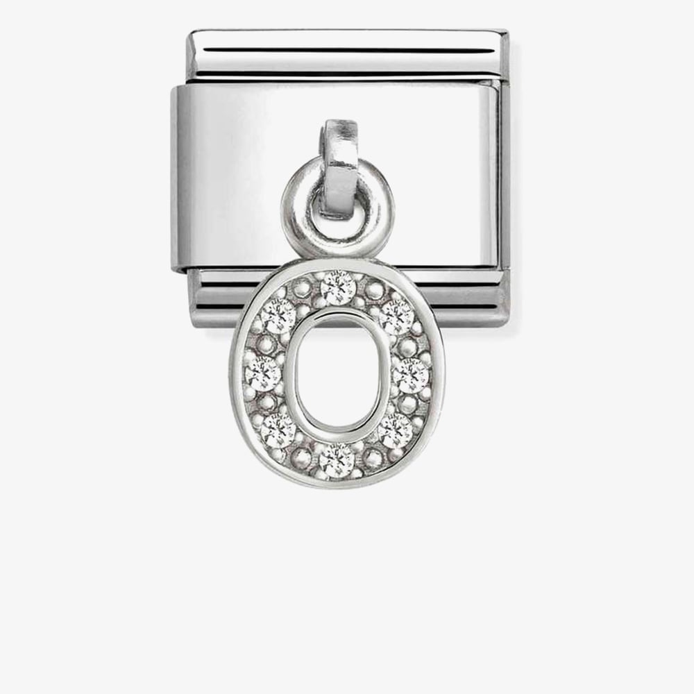 Nomination Silver CZ Dangle O Charm