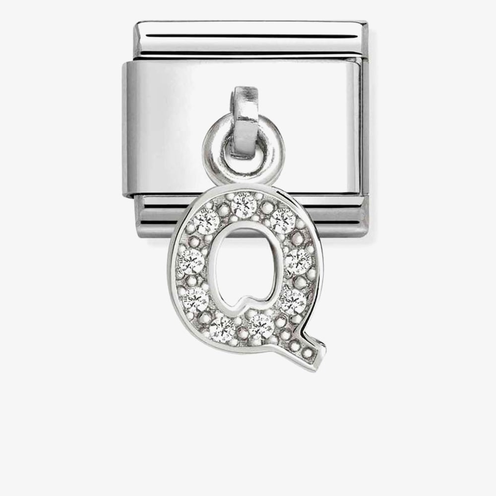 Nomination CLASSIC Silvershine Sparkling Letter Q Charm 331818/17