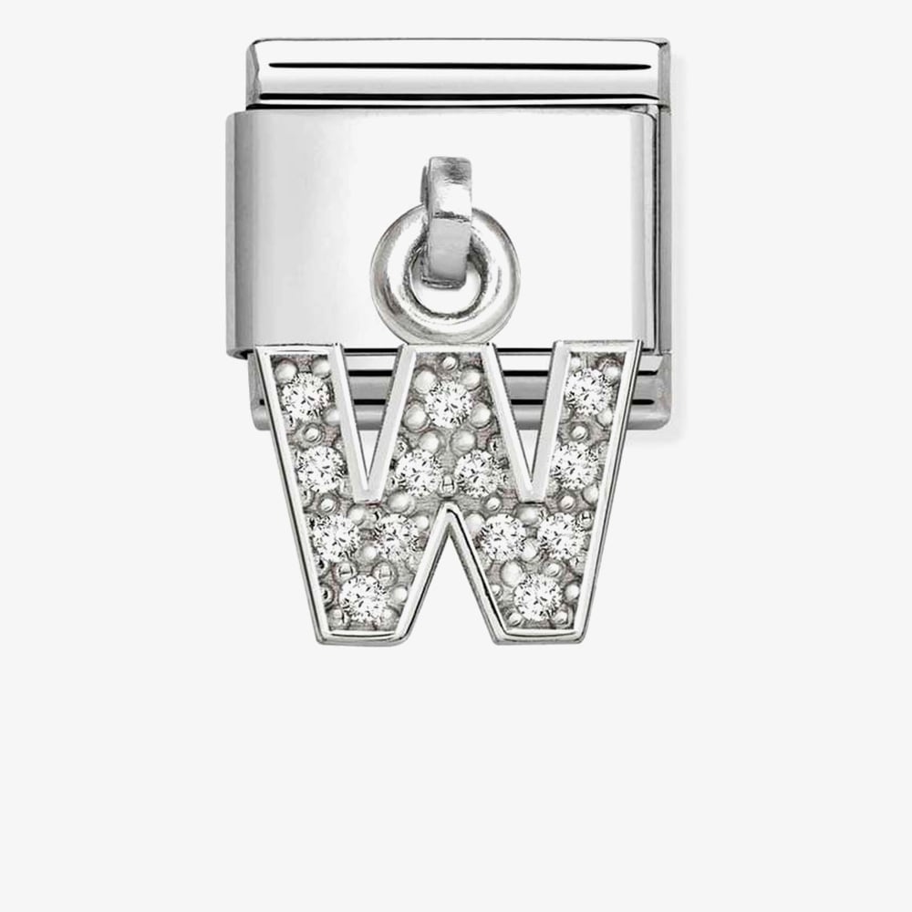 Nomination Silver CZ Dangle W Charm