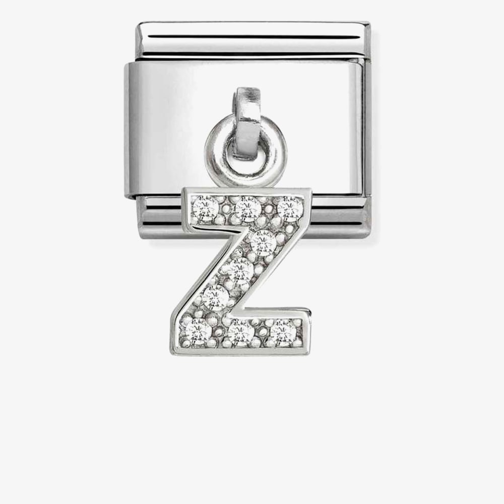 Nomination Silver CZ Dangle Z Charm