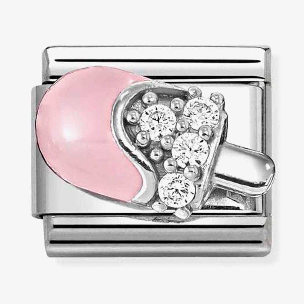 Nomination White Pink Ice Cream Charm