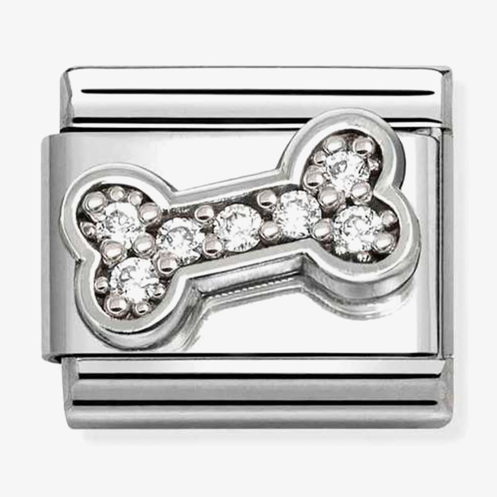 Nomination Composable Classic Cubic Zirconia Bone Charm 330304/52