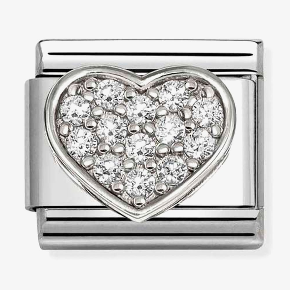 Nomination Composable Classic Cubic Zirconia Heart Charm 330322/24
