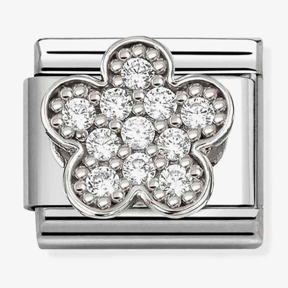 Nomination Composable Classic Cubic Zirconia Flower Charm 330322/31