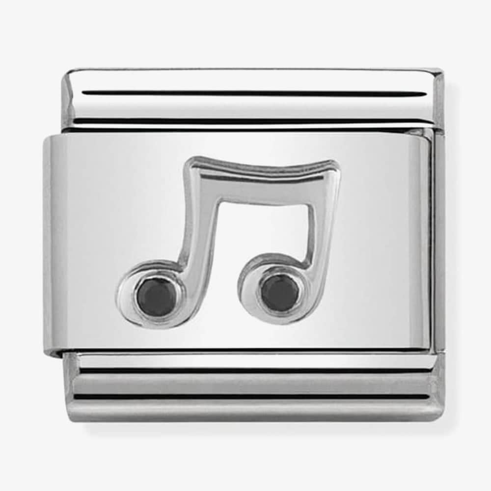 Product photograph of Nomination Classic Silvershine Music Note Charm 330311 08 from The Jewel Hut