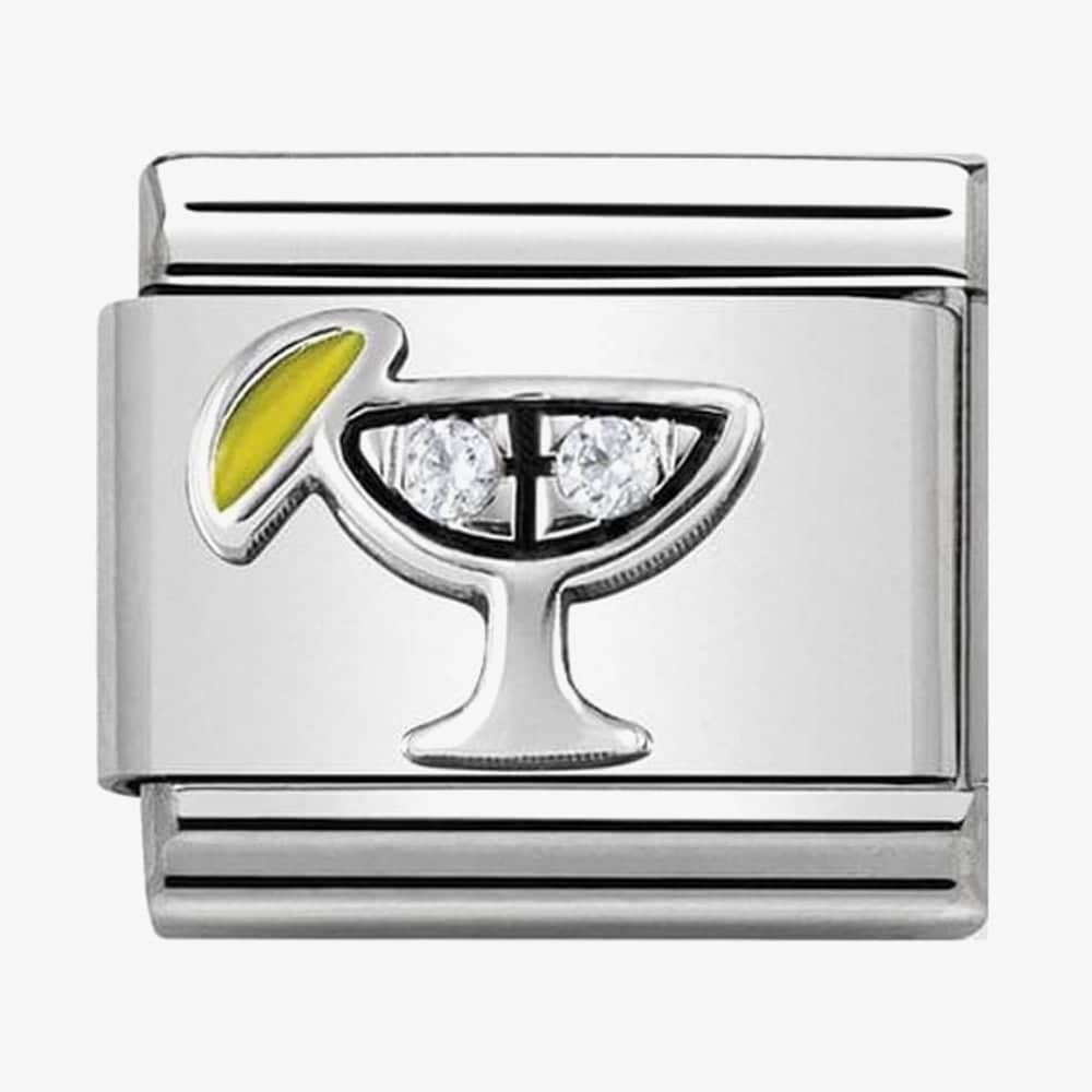 Nomination CLASSIC Silvershine Symbols Cocktail With White Cubic Zirconia Charm 330304/30