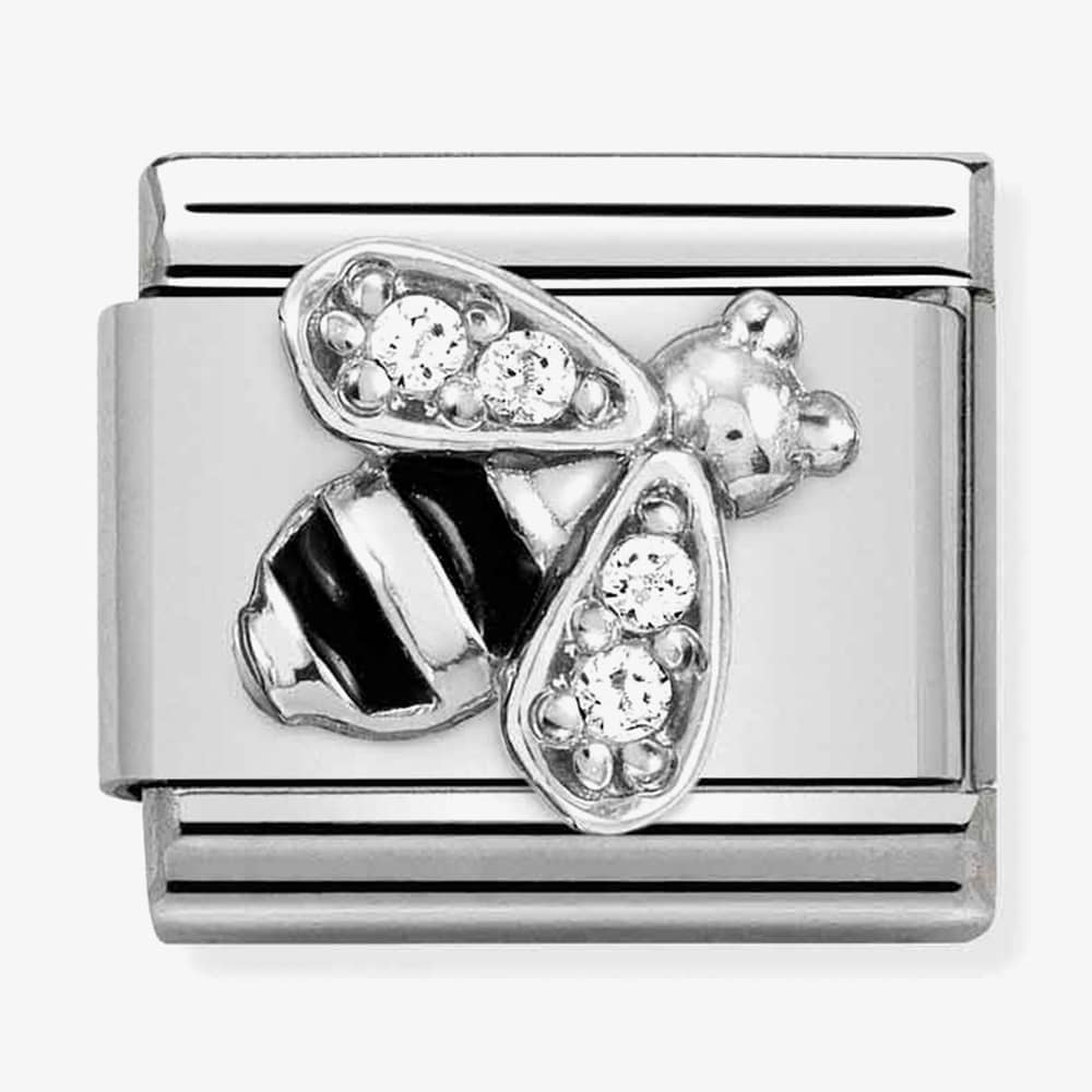 Product photograph of Nomination Classic Bumblebee Crystal Charm 330321 02 from The Jewel Hut