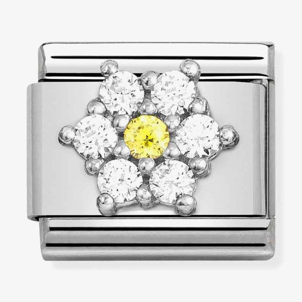 Product photograph of Nomination Classic Flower Crystal Charm 330322 01 from The Jewel Hut