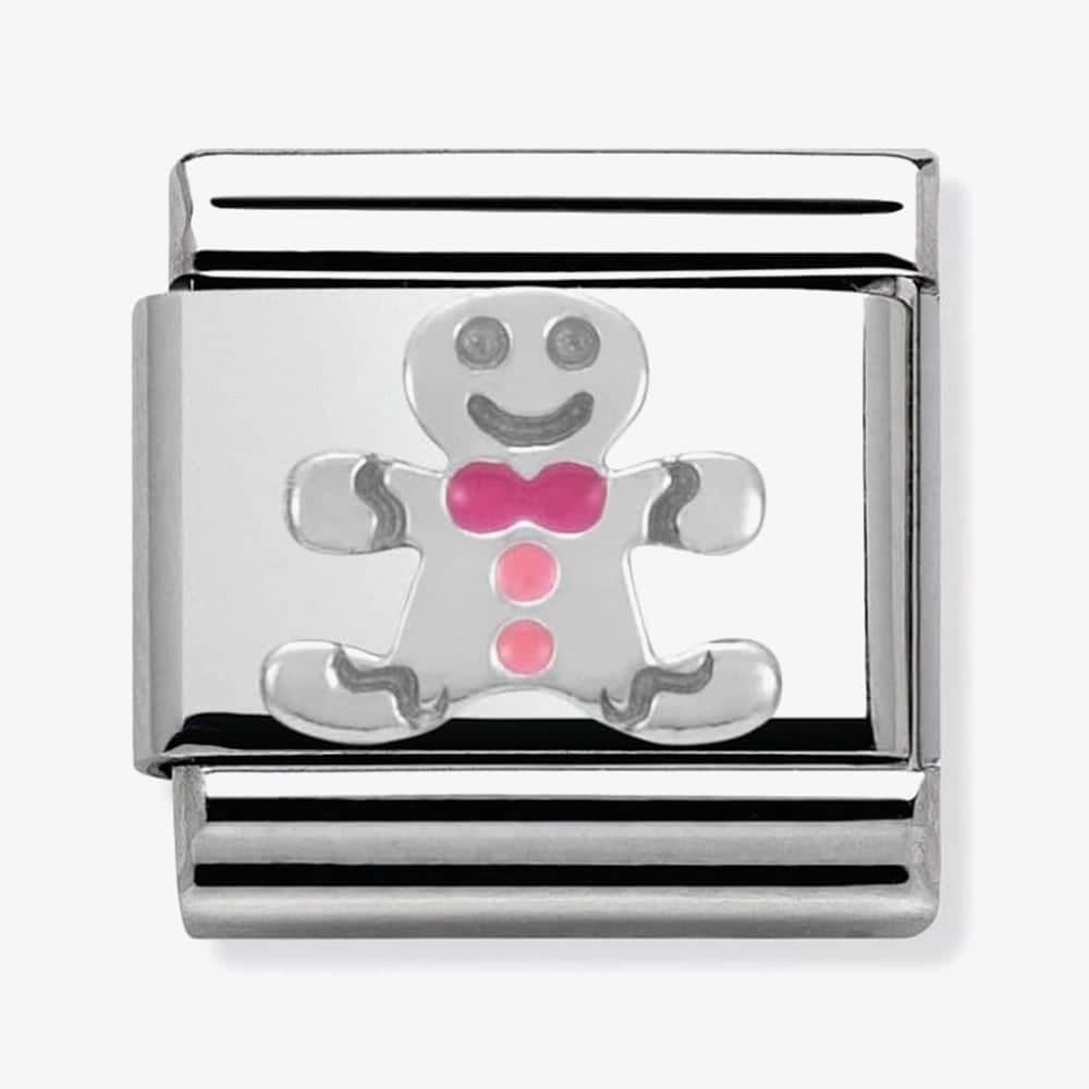 Nomination CLASSIC Silvershine Christmas Gingerbread Man Charm 330204/09