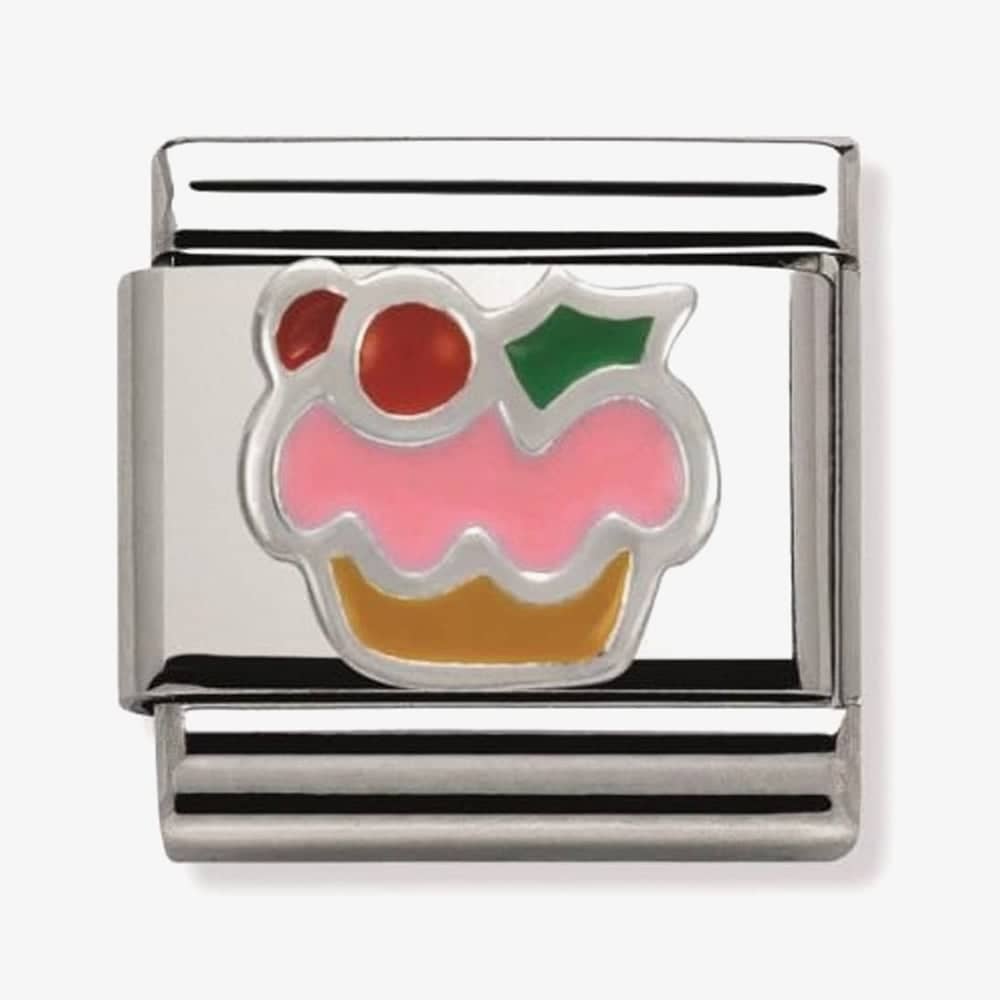 Product photograph of Nomination Classic Silvershine Christmas Cake Charm 330204 10 from The Jewel Hut