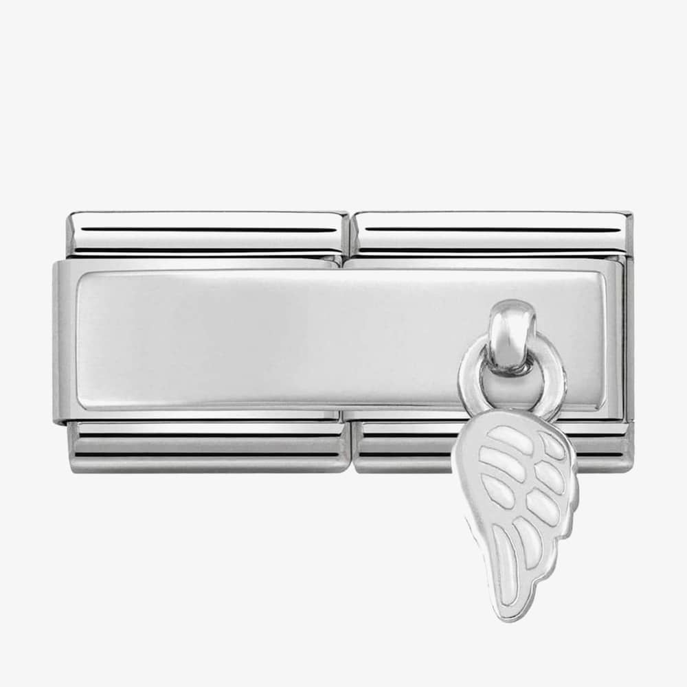 Nomination CLASSIC Silvershine Double White Wing Charm 330780/01
