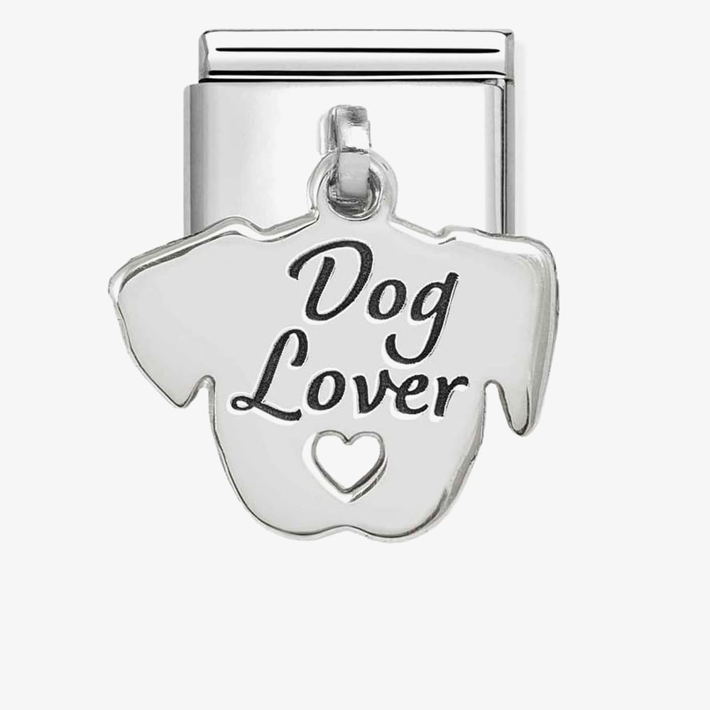 Nomination Silver Dog Lover Face Charm