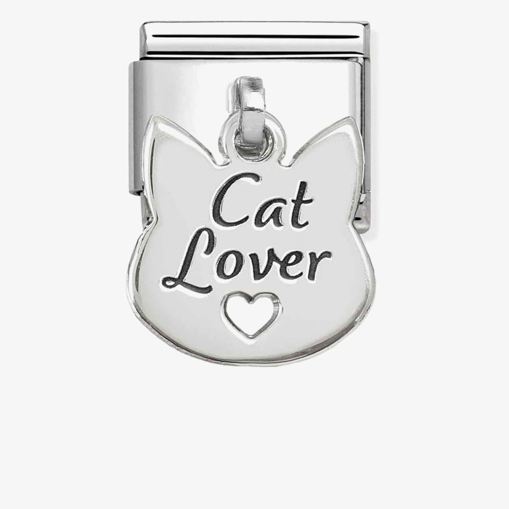 Nomination Silver Cat Lover Face Charm