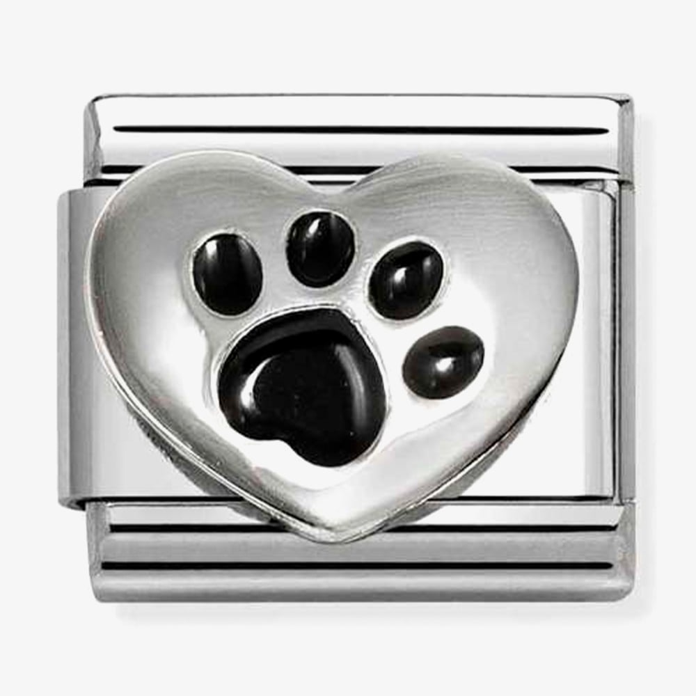 Nomination Composable Classic Heart with Black Paw Charm 330204/51
