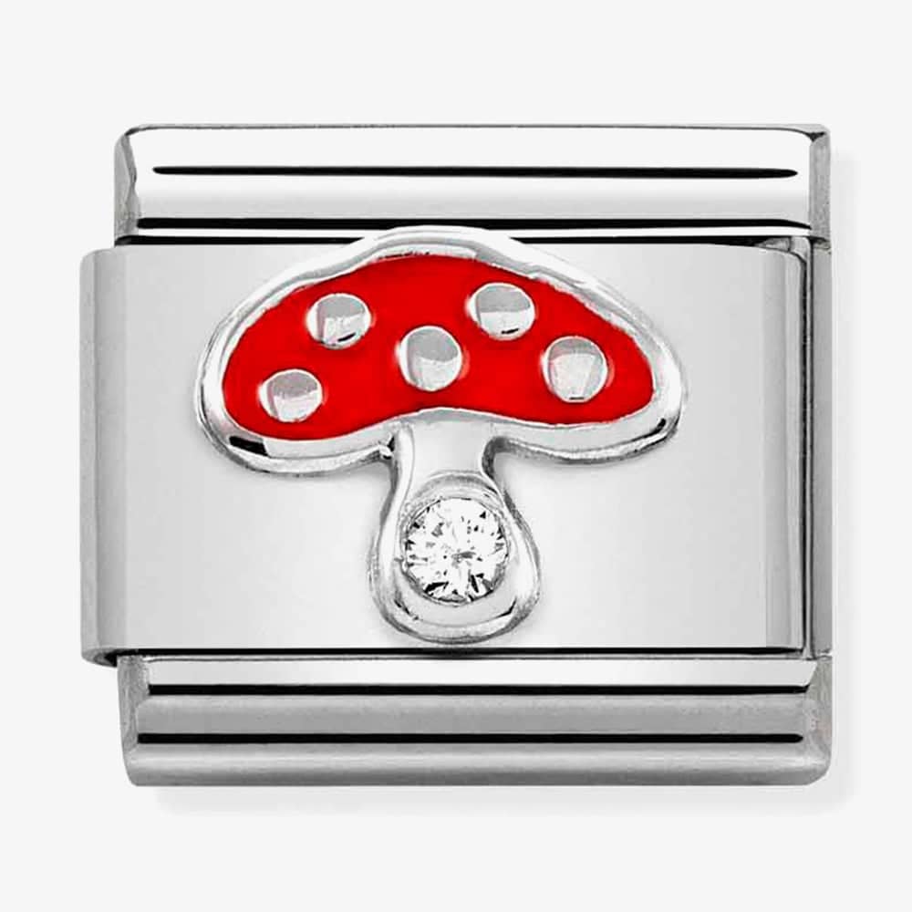 Product photograph of Nomination Classic Mushroom Crystal Charm 330305 18 from The Jewel Hut