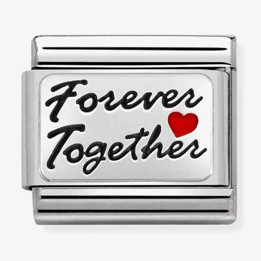 Product photograph of Nomination Classic Composable Plates Forever Together Charm 330208 53 from The Jewel Hut