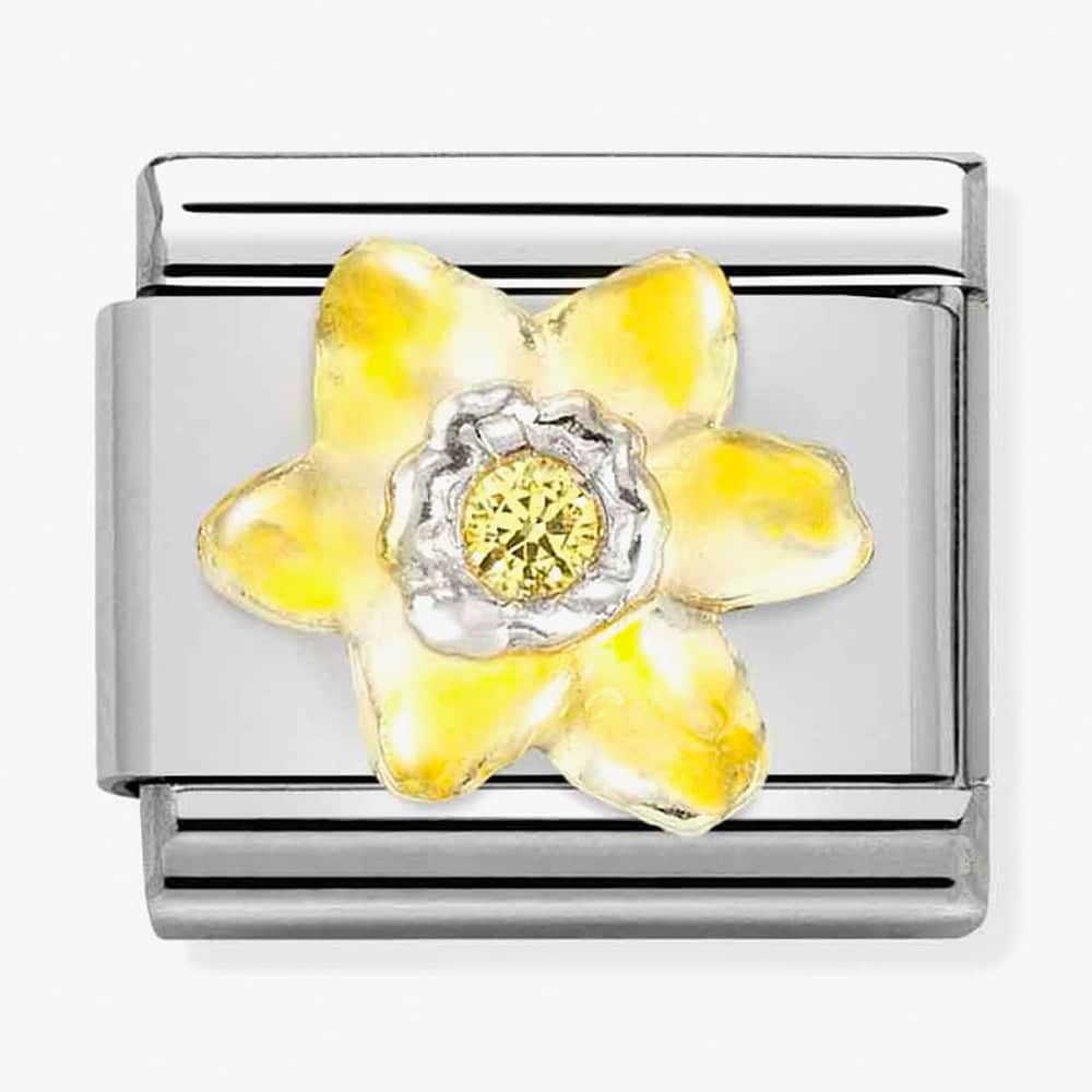 Product photograph of Nomination Classic Composable Daffodil Charm 330321 08 from The Jewel Hut