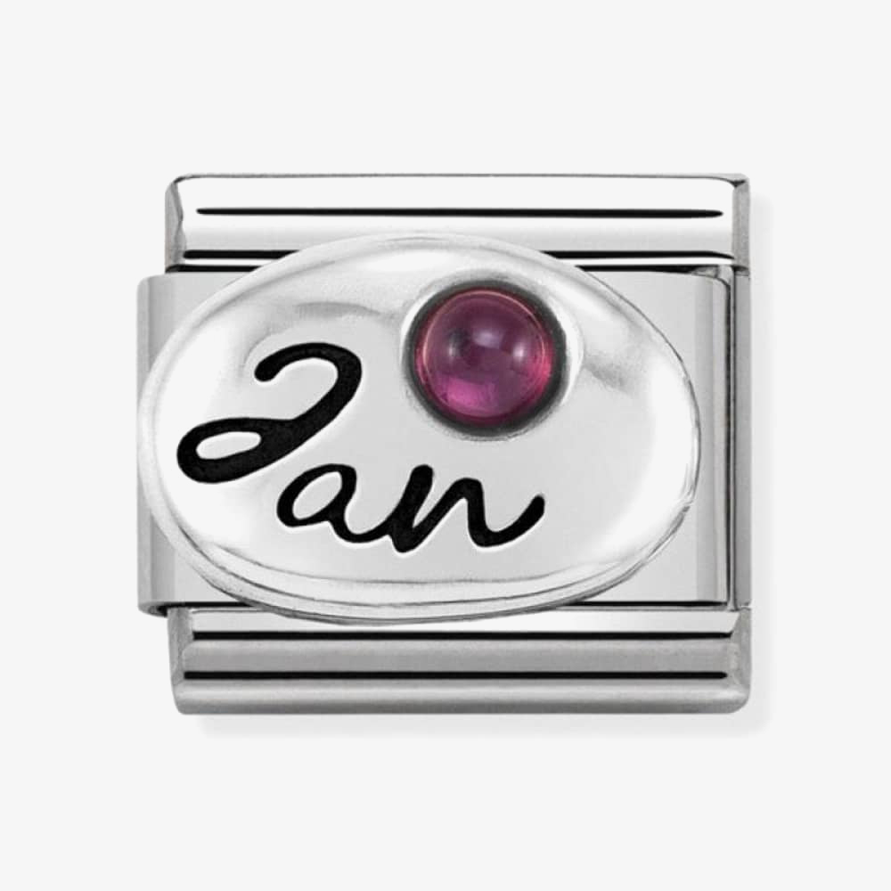 Nomination CLASSIC Silvershine Symbols January Garnet Birthstone Charm 330505/01