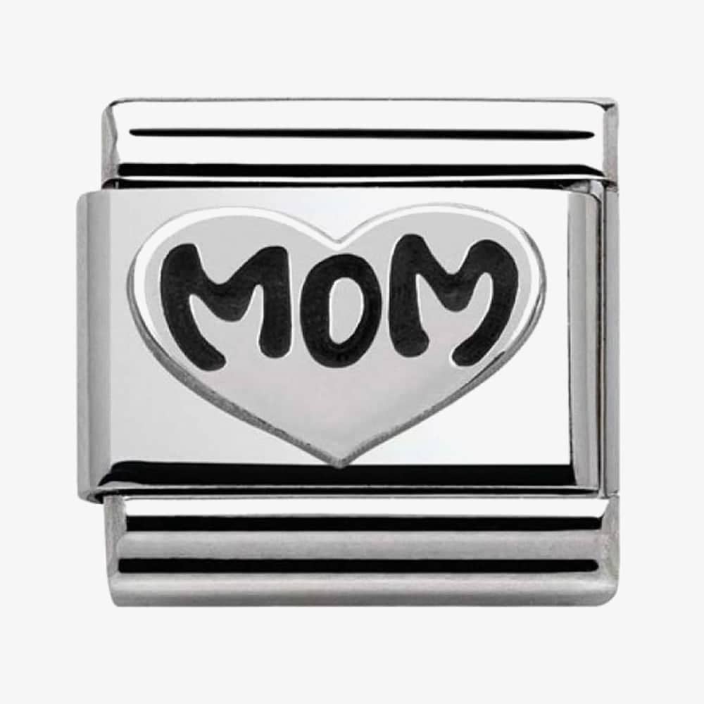 Product photograph of Nomination Classic Silvershine My Family Mom Charm 330101 10 from The Jewel Hut
