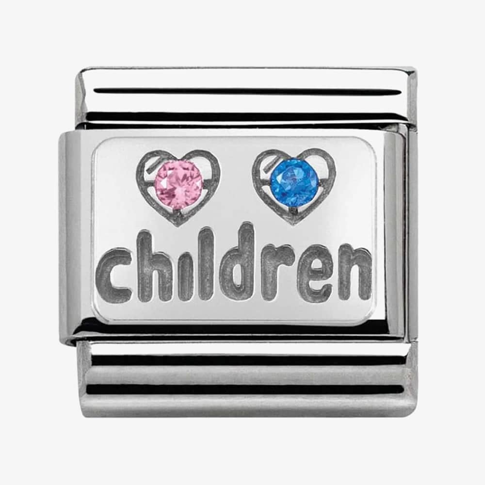 Product photograph of Nomination Classic Silvershine My Family Children Charm 330304 15 from The Jewel Hut