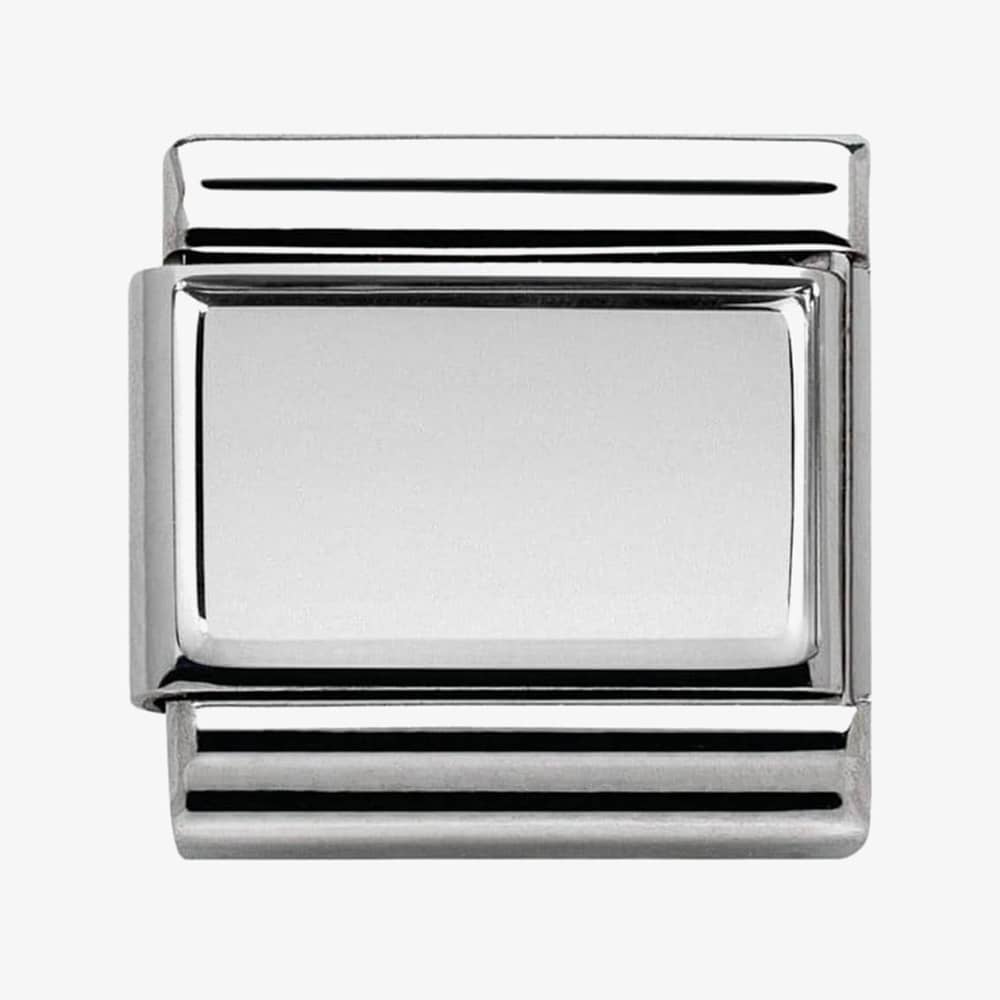 Nomination CLASSIC Silvershine Plates Plain Engravable Charm 330104/01