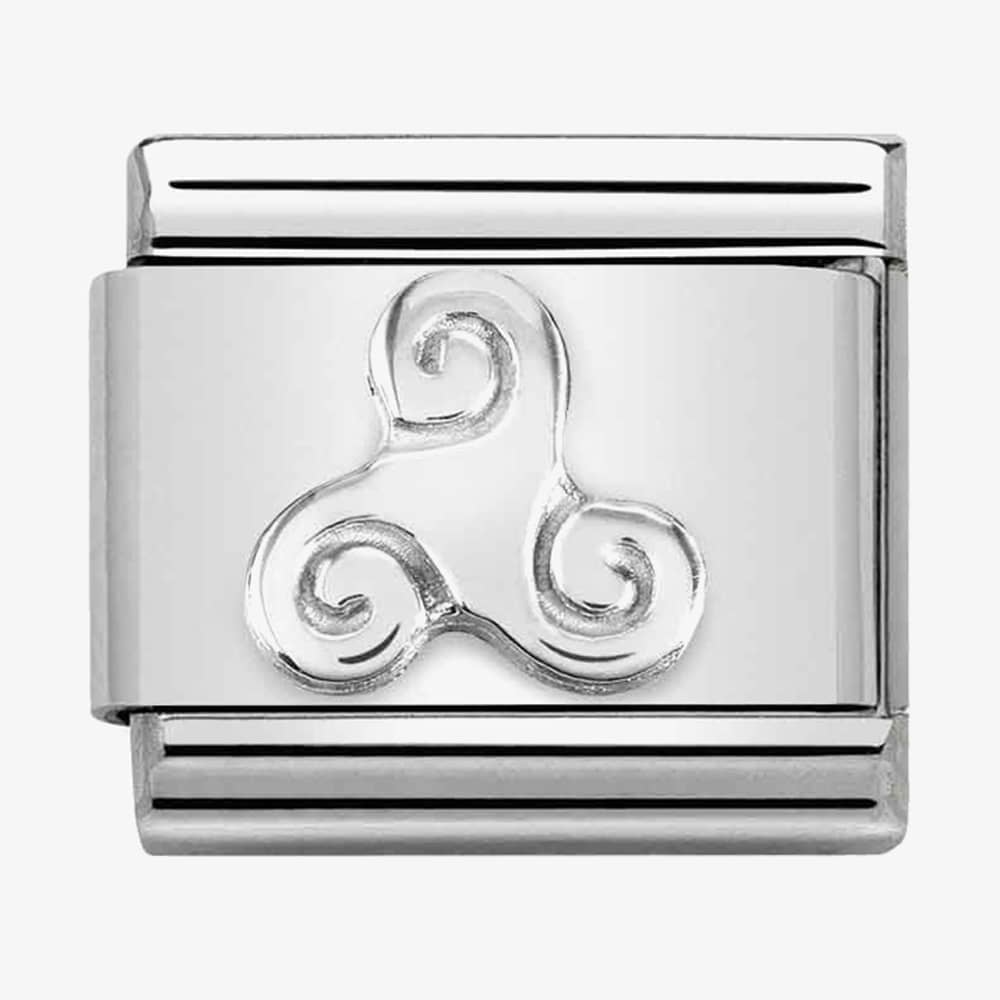 Product photograph of Nomination Classic Composable Spirituality Triskele Charm 330106 05 from The Jewel Hut