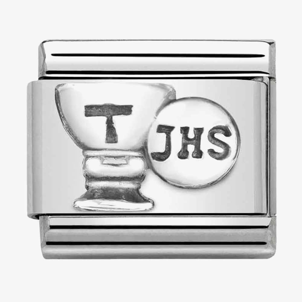 Product photograph of Nomination Classic Composable Spirituality Chalice Amp Host Charm 330101 50 from The Jewel Hut