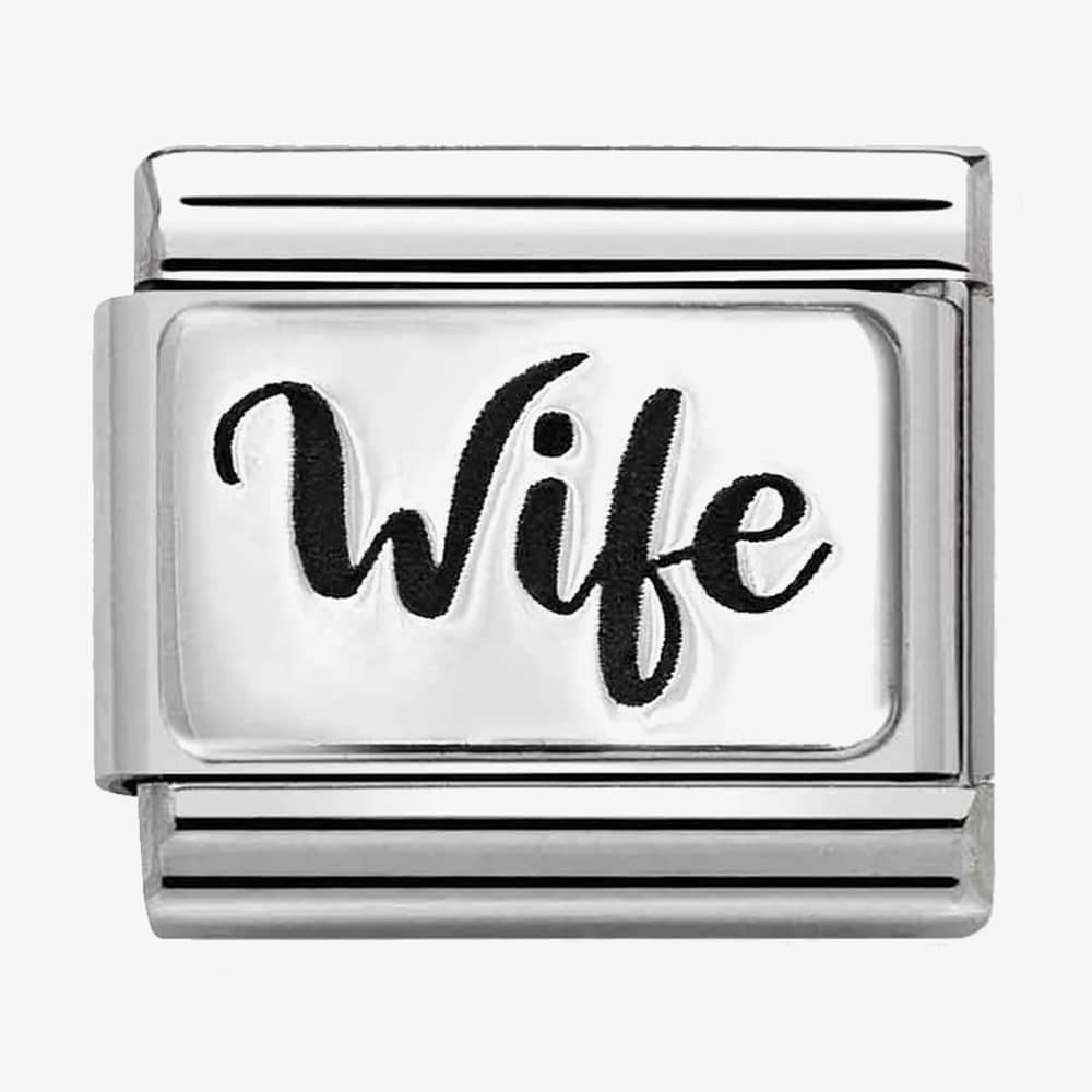 Product photograph of Nomination Classic Composable Wife Charm 330111 44 from The Jewel Hut