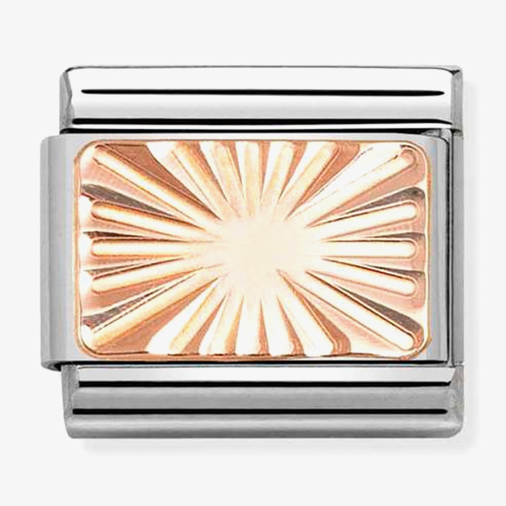 Nomination Classic Plates Rose Gold Diamond Detail Charm 430101/56 *