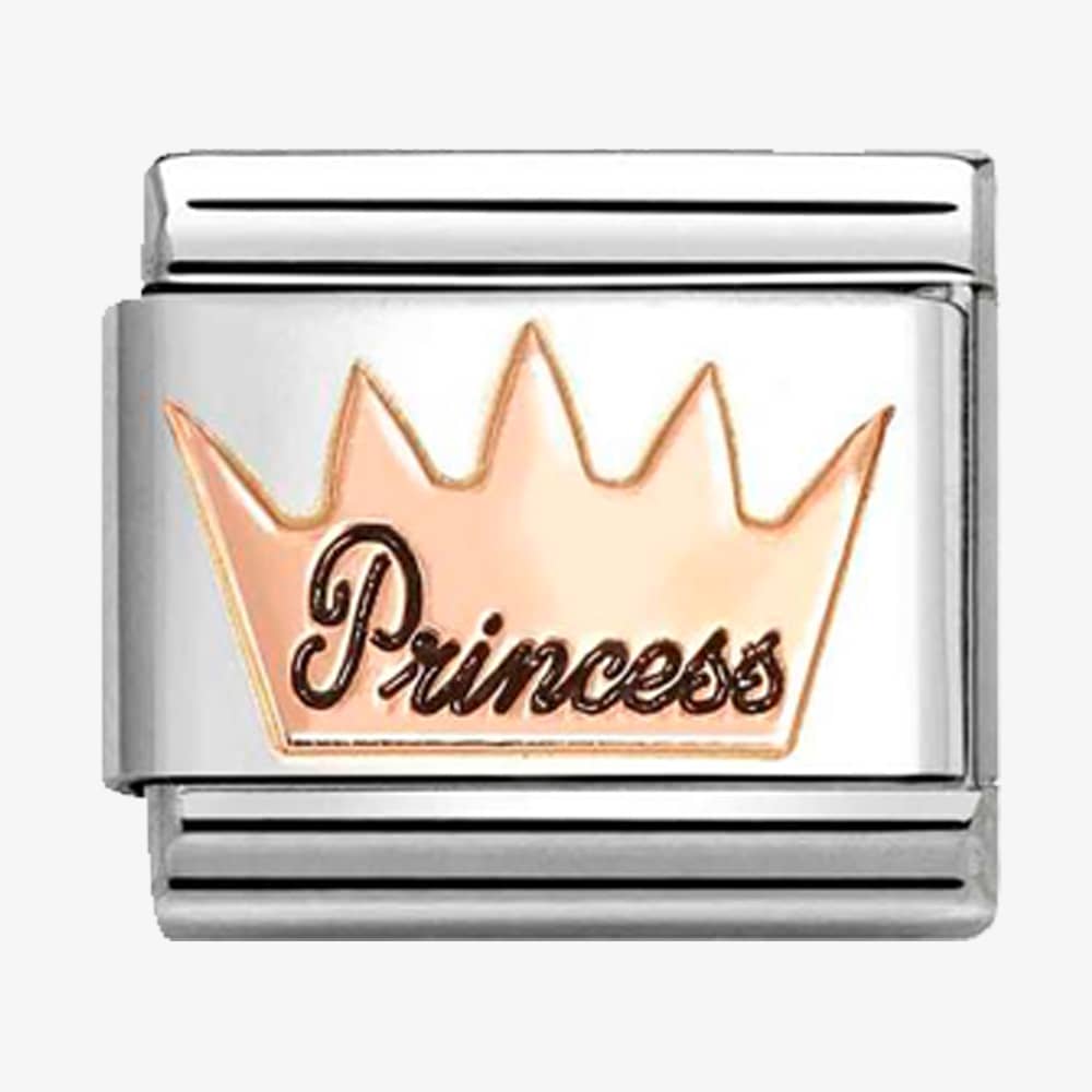 Product photograph of Nomination Classic Rose Gold Princess Crown Charm 430202 34 from The Jewel Hut