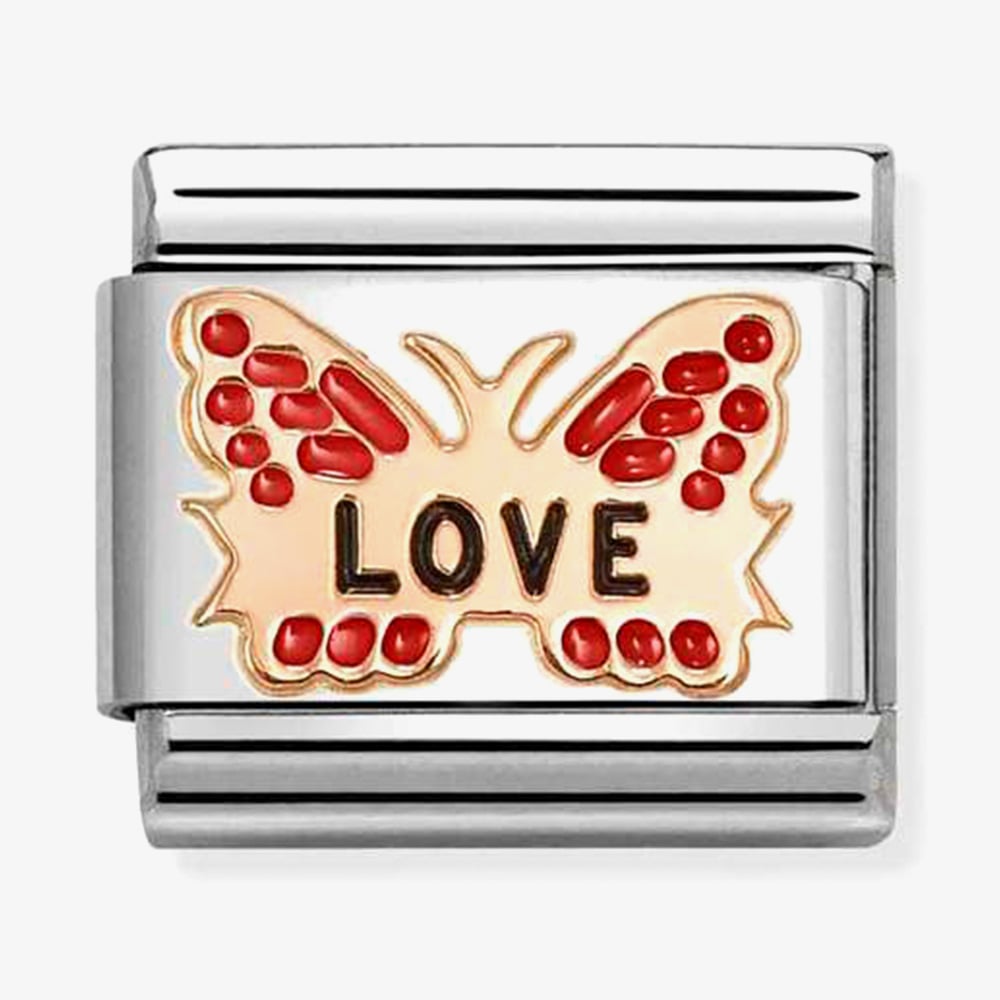 Nomination Red Butterfly Love Charm