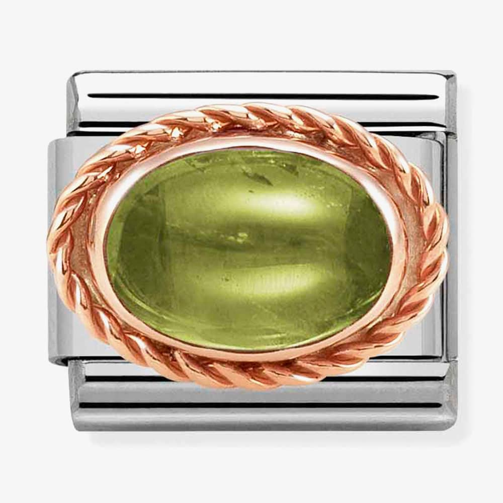 Product photograph of Nomination Classic Peridot Charm 430507 36 from The Jewel Hut