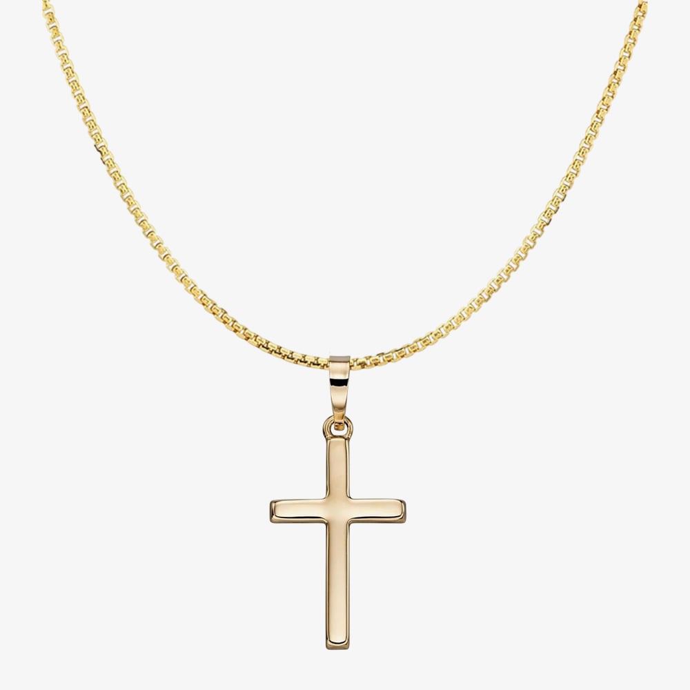 Gold Classic 9ct Yellow Gold Medium Cross Pendant GP2108 GN141