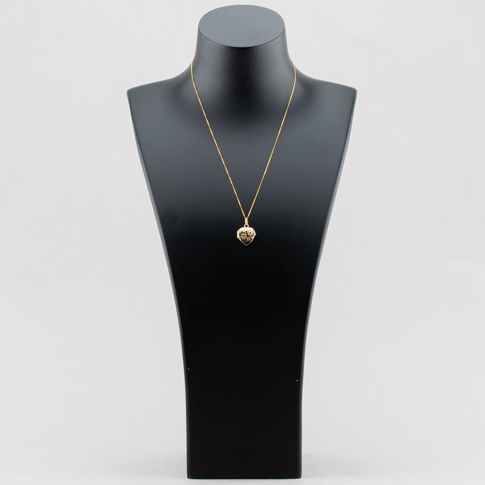 9ct Gold Heart Daisy Locket Chain 1-65-1713