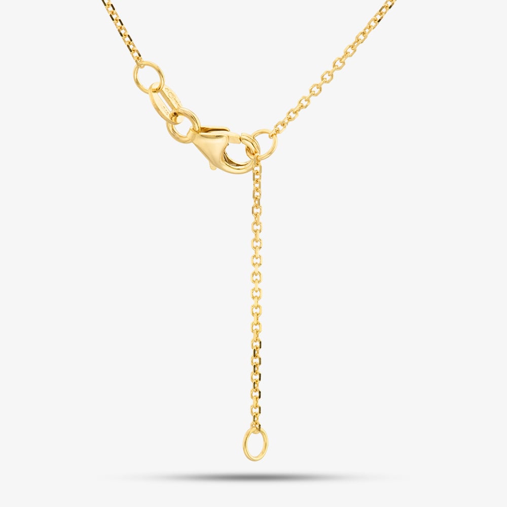 9ct Yellow Gold Diamond Cut Twist Circle Necklace 1.19.0414