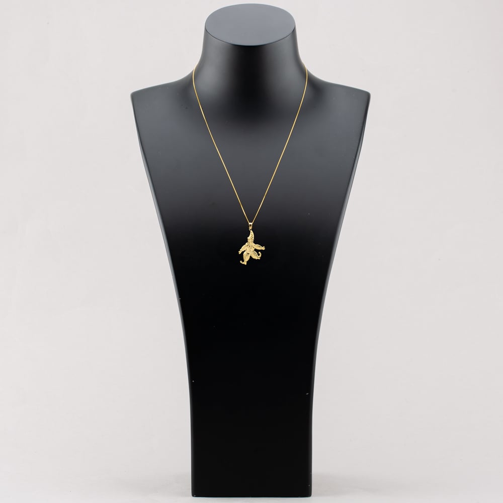 9ct Gold Clown Pendant Necklace NBE041